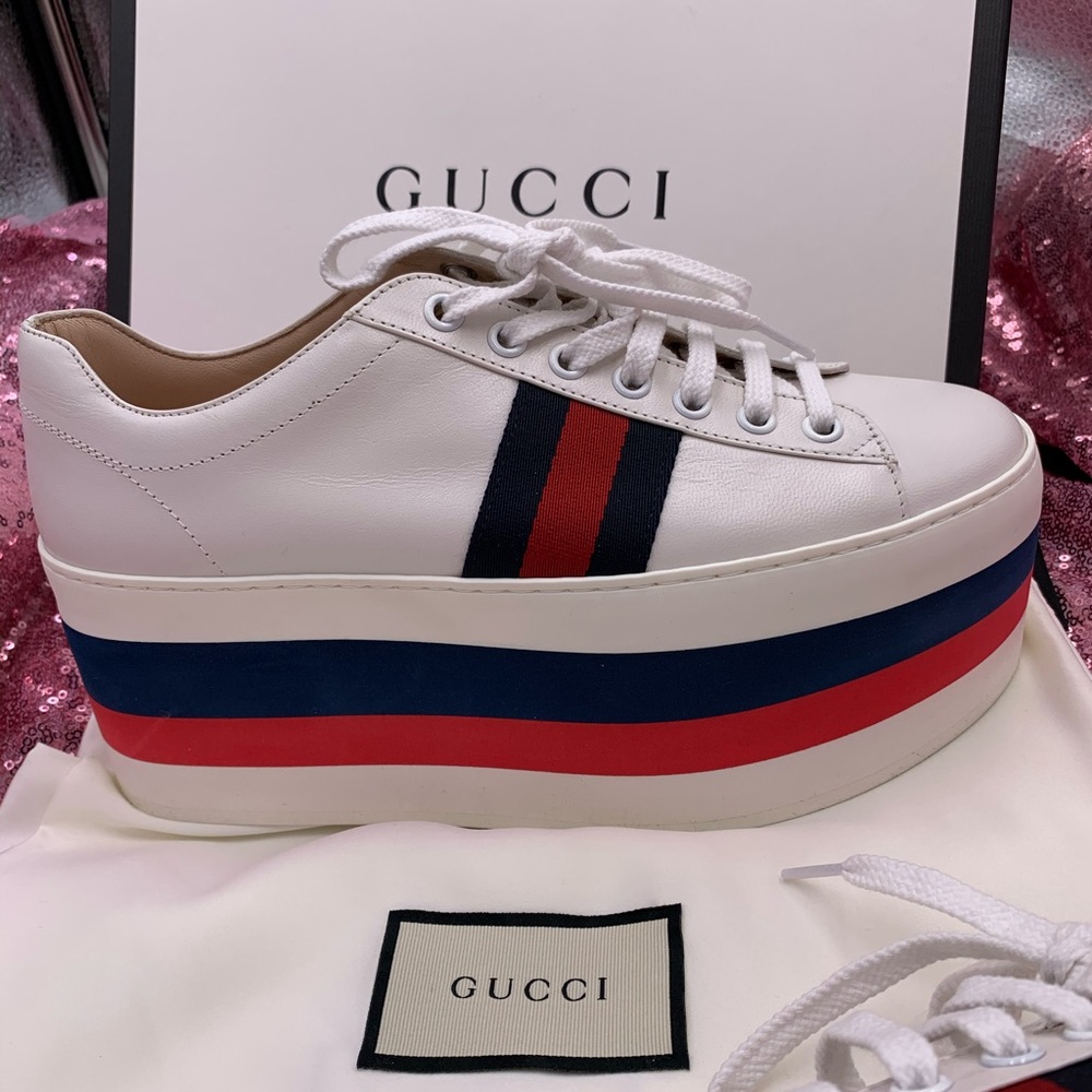 GUCCI QUENTIN PLATFORM SNEAKERS